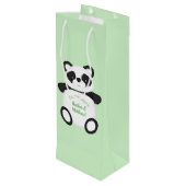 Panda Beer Baby shower Wijn Cadeautas (Achterkant Gekanteld)