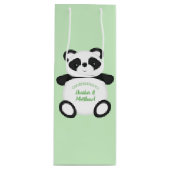 Panda Beer Baby shower Wijn Cadeautas (Voorkant)