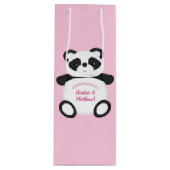 Panda Beer Baby shower Wijn Cadeautas (Voorkant)
