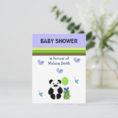 Panda Beer Babyshower Uitnodiging (Staand voorkant)