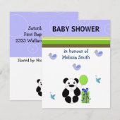 Panda Beer Babyshower Uitnodiging (Voorkant / Achterkant)