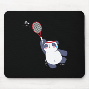 Panda Beer badmintonspeler enkelspel dubbelspel Ac Muismat