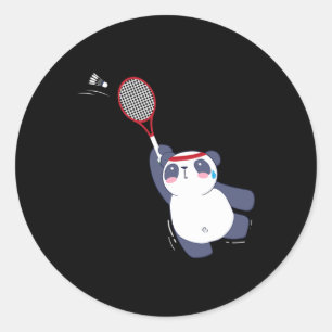 Panda Beer badmintonspeler enkelspel dubbelspel Ac Ronde Sticker