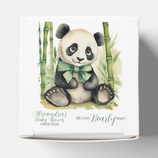 Panda Beer Barly Wachten Baby shower Favor Box Bedankdoosjes (Bovenkant)