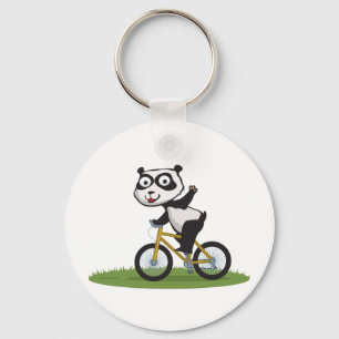 Panda Beer Biker Sleutelhanger