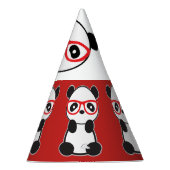 Panda Beer Birthday Petten - Leon Panda Cartoon Be Feesthoedjes (Rechts)