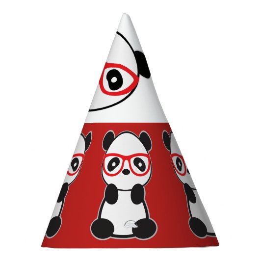 Panda Beer Birthday Petten - Leon Panda Cartoon Be Feesthoedjes (Rechts)