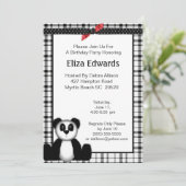 Panda Beer Birthday Uitnodiging (Staand voorkant)