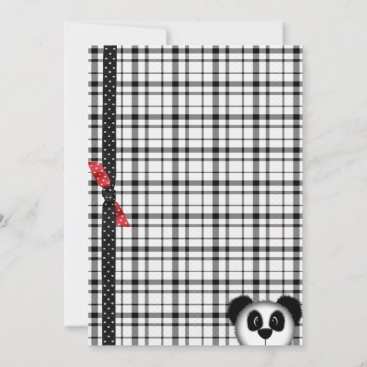 Panda Beer Birthday Uitnodiging (Achterkant)