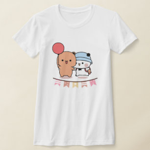 PANDA BEER, bubu en dudu knuffels liefde ballon T-shirt