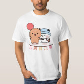 PANDA BEER, bubu en dudu knuffels liefde ballon T-shirt (Voorkant)