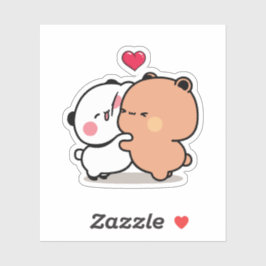 Panda beer, bubu en dudu knuffels liefde sticker