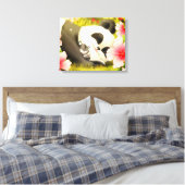 Panda Beer Canvas Afdruk (Insitu (Slaapkamer))
