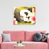 Panda Beer Canvas Afdruk (Insitu (Woonkamer))