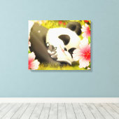 Panda Beer Canvas Afdruk (Insitu (Houten vloer))