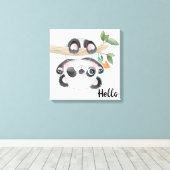 Panda Beer Canvas afdrukken (Insitu (Houten vloer))