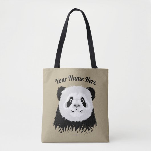 Panda Beer Canvas tas (Voorkant)