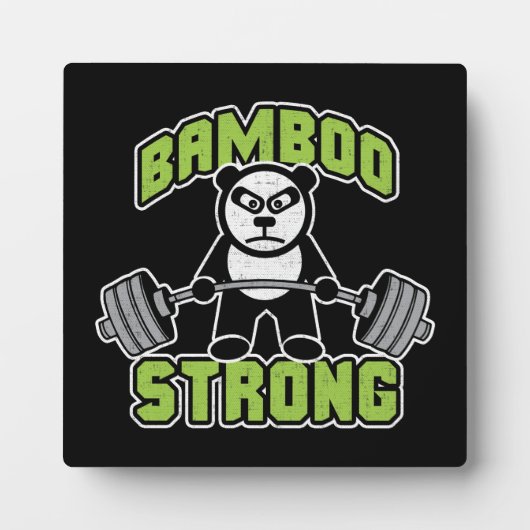 Panda Beer Cartoon - Bamboe Sterk - Deadlift Fotoplaat (Voorkant)