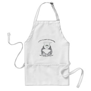 Panda Beer Chef Chocolate Standaard Schort