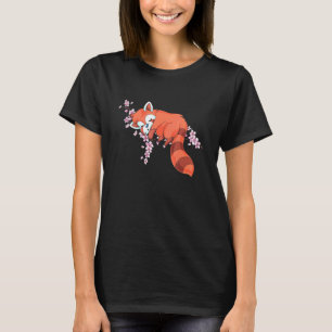 Panda Beer Cherry Blossom Animal Zoo Keeper Red Pa T-shirt