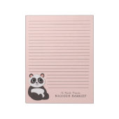 Panda Beer Cute Kind Persoonlijk Briefpapier Notit Notitieblok (Gedraaid)