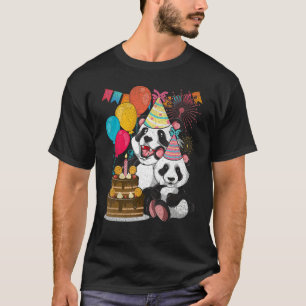 Panda Beer Cute Wildlife Animal Kids Birthday Pan T-shirt
