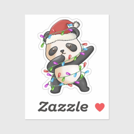 Panda Beer dab dabbin favoriete kerstverlichting Sticker (Vel)
