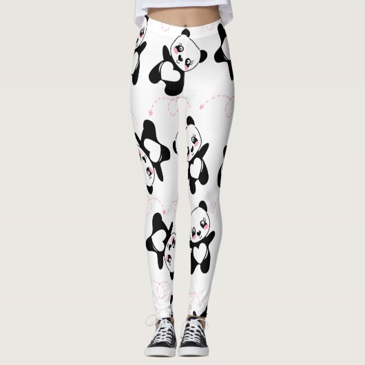 Panda Beer Dance Leggings (Voorkant)