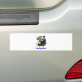 Panda beer design bumpersticker (Op auto)