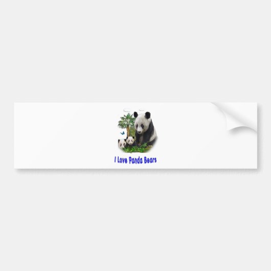 Panda beer design bumpersticker (Voorkant)