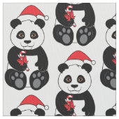 Panda-Beer die met kerstmis op Bamboe tikt Stof (Close Up)