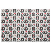 Panda-Beer die met kerstmis op Bamboe tikt Stof (Fat Quarter)