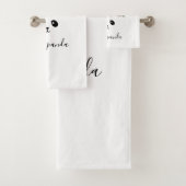 Panda Beer Dier Custom Badhanddoek Set Bad Handdoek (Insitu)