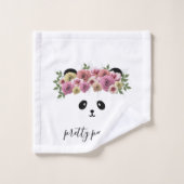 Panda Beer Dier Custom Badhanddoek Set Bad Handdoek (Wasdoekje)
