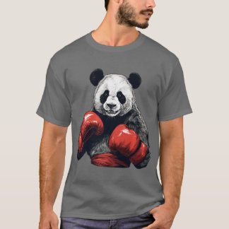Panda Beer Dragen Bokshandschoenen Grappig Boksen  T-shirt