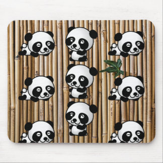 Panda-Beer en Bamboo Mousepad Muismat