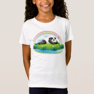 Panda-Beer en regenboog T-shirt