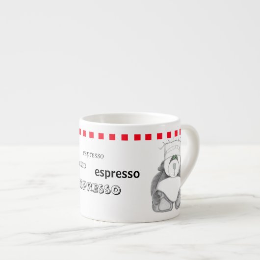 Panda Beer Espresso Cup Kop (Voorkant rechts)