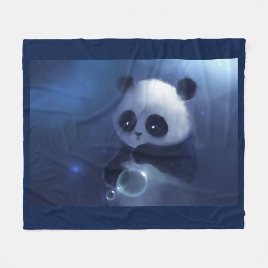 Panda Beer Fleece Blanket (Voorkant (Horizontaal))