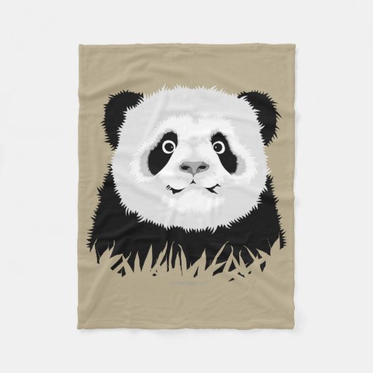 Panda Beer Fleece Deken (Voorkant)