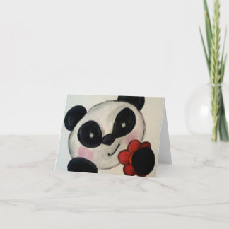 Panda Beer Flower Note Kaart
