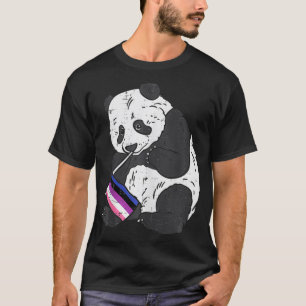 Panda Beer Gendervloeiing Flag Pride Nonbinary LGB T-shirt