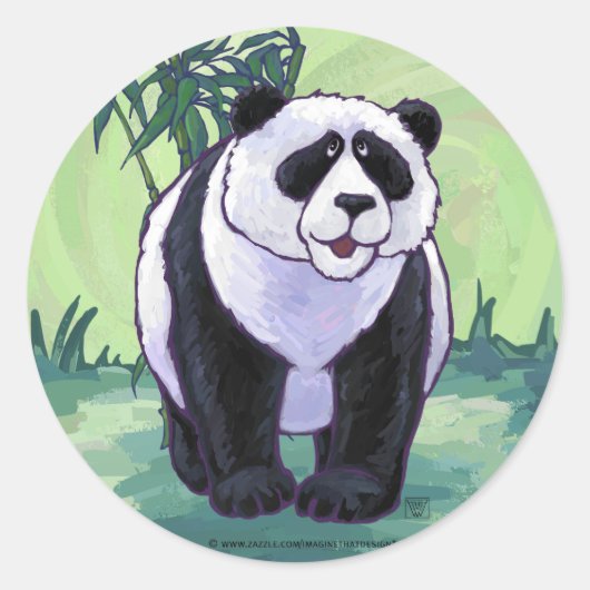 Panda Beer Gifts & Accessoires Ronde Sticker (Voorkant)