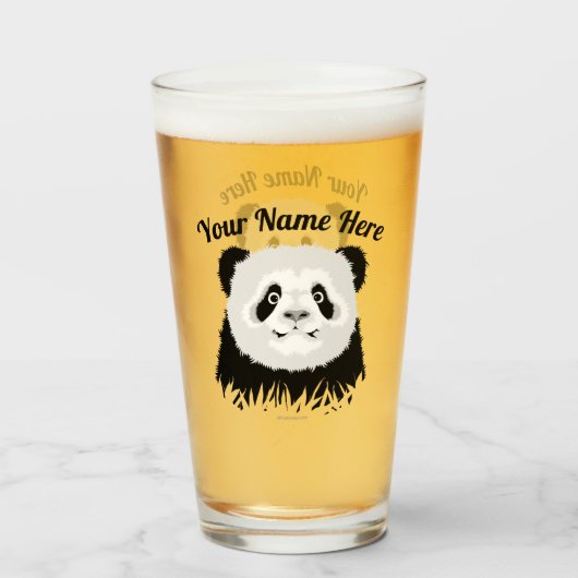 Panda Beer Glass Glas (Voorkant gevuld)