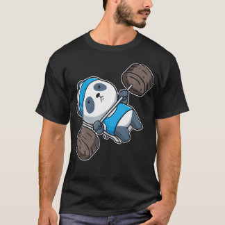 Panda Beer Gym Workout Bench persgewicht T-shirt
