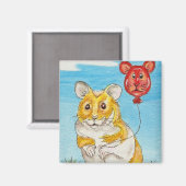 Panda Beer Hamster Balloon Art Magneet (Voorkant / Achterkant)