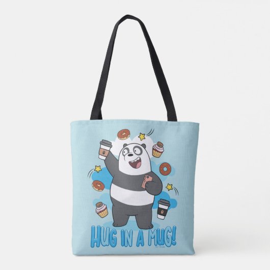 Panda Beer - Hug in een Mok! Draagtas (Achterkant)