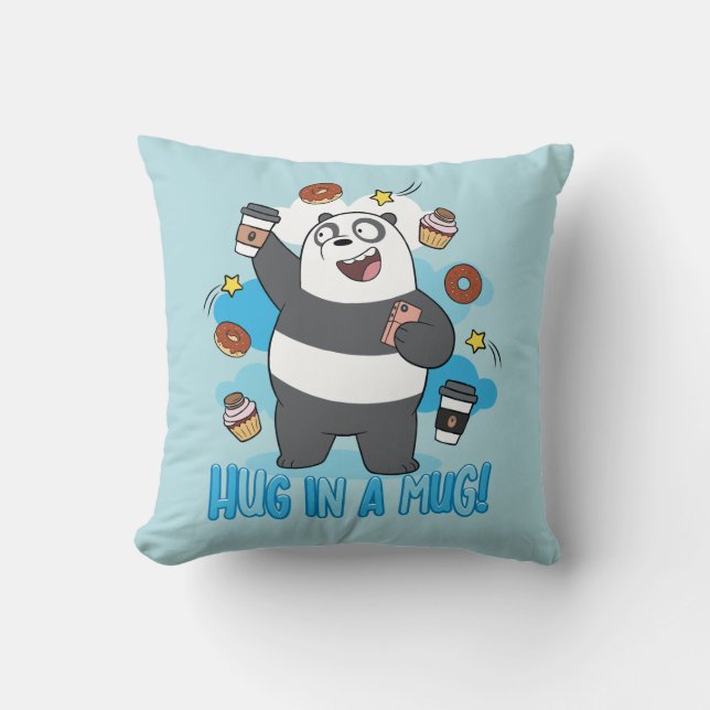 Panda Beer - Hug in een Mok! Kussen (Voorkant)