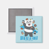 Panda Beer - Hug in een Mok! Magneet (Voorkant / Achterkant)