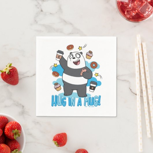 Panda Beer - Hug in een Mok! Servet (Insitu)